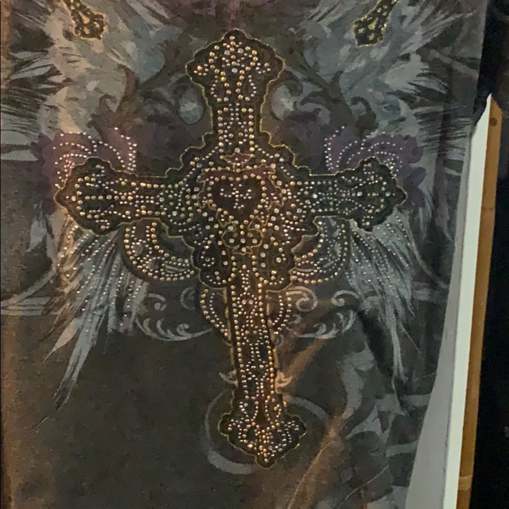 Rhinestone embellished top